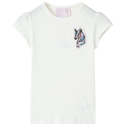 Kinder-T-Shirt Ecru 116