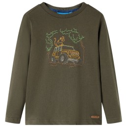 Kinder-Langarmshirt Khaki 116