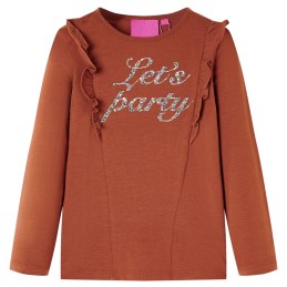 Kinder-Langarmshirt Cognac 116