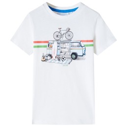 Kinder-T-Shirt Ecru 116