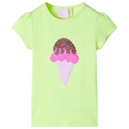 Kinder-T-Shirt Neongelb 92