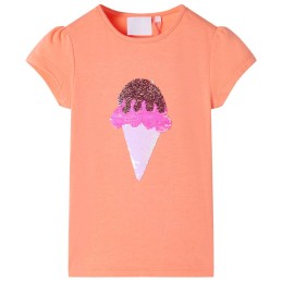 Kinder-T-Shirt Neonorange 116