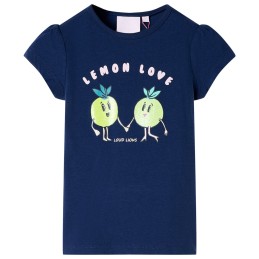 Kinder-T-Shirt Marineblau 128