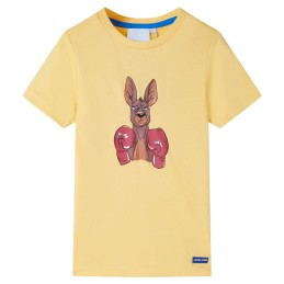 Kinder-Kurzarmshirt Gelb 104