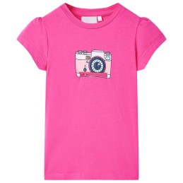 Kinder-T-Shirt Dunkelrosa 128