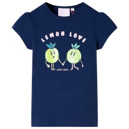 Kinder-T-Shirt Marineblau 104