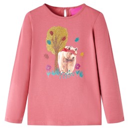 Kinder-Langarmshirt Altrosa...