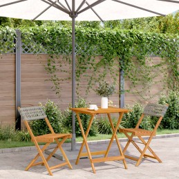 3-tlg. Bistro-Set Grau Poly...