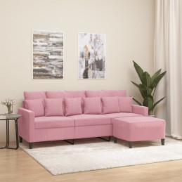 3-Sitzer-Sofa mit Hocker...
