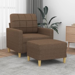 Sessel mit Hocker Braun 60...