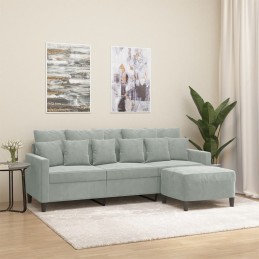 3-Sitzer-Sofa mit Hocker...