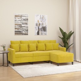 3-Sitzer-Sofa mit Hocker...