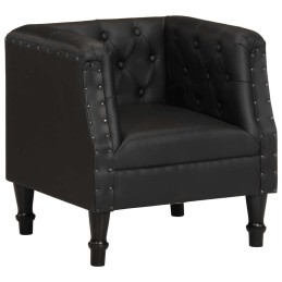 Sessel Schwarz Echtleder
