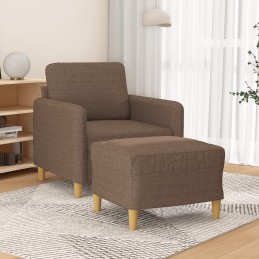 Sessel mit Hocker Braun 60...