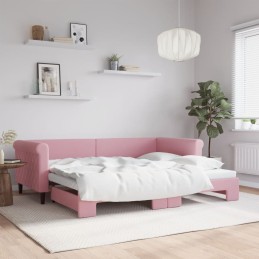 Tagesbett Ausziehbar Rosa...