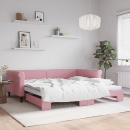 Tagesbett Ausziehbar Rosa...