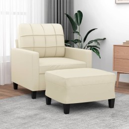 Sessel mit Hocker Creme 60...