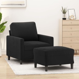 Sessel mit Hocker Schwarz...