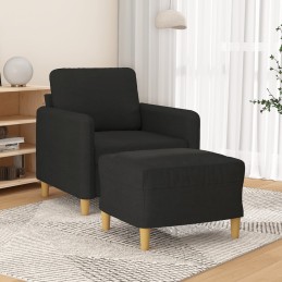 Sessel mit Hocker Schwarz...
