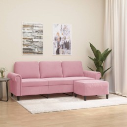 3-Sitzer-Sofa mit Hocker...