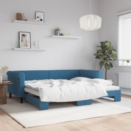 Tagesbett Ausziehbar Blau...