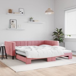 Tagesbett Ausziehbar Rosa...