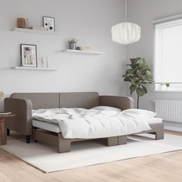 Tagesbett Ausziehbar Taupe...