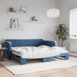 Tagesbett Ausziehbar Blau...