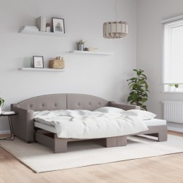 Tagesbett Ausziehbar Taupe...