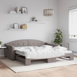 Tagesbett Ausziehbar Taupe...