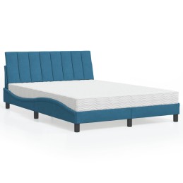 Bett mit Matratze Blau...