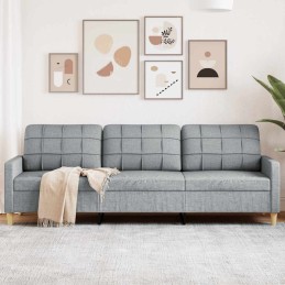 3-Sitzer-Sofa Hellgrau 210...
