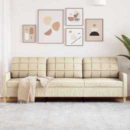 3-Sitzer-Sofa Creme 210 cm...
