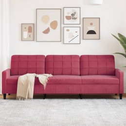 3-Sitzer-Sofa Weinrot 210...