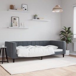 Tagesbett Dunkelgrau 90x200...