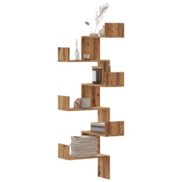 Wand-Eckregal Artisan-Eiche...
