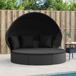 Outdoor-Loungebett mit Dach...