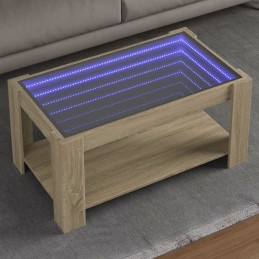 LED-Couchtisch Sonoma Eiche...