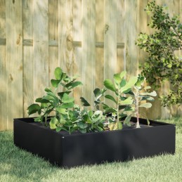 Hochbeet Schwarz 100x100x25...