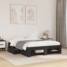 Bettgestell Schwarz 140x190...