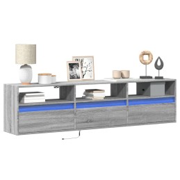 TV-Wandschrank mit LED Grau...