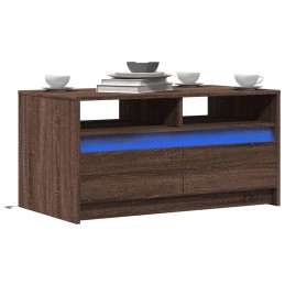 LED-Couchtisch Braun...