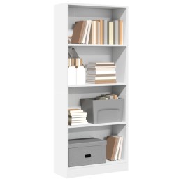 Bücherregal Weiß 60x24x143...