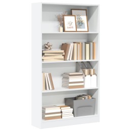 Bücherregal Weiß 80x24x143...