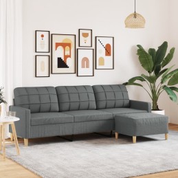 3-Sitzer-Sofa mit Hocker...
