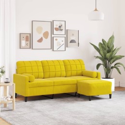 3-Sitzer-Sofa mit Hocker...