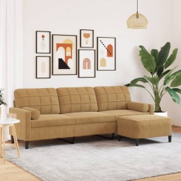 3-Sitzer-Sofa mit Hocker...