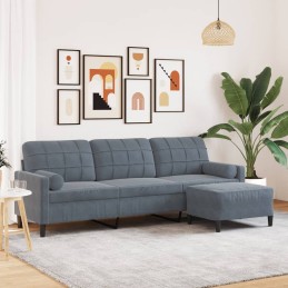 3-Sitzer-Sofa mit Hocker...