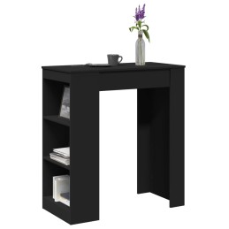 Bartisch mit Regal Schwarz...