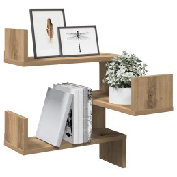 Wand-Eckregal Artisan-Eiche...